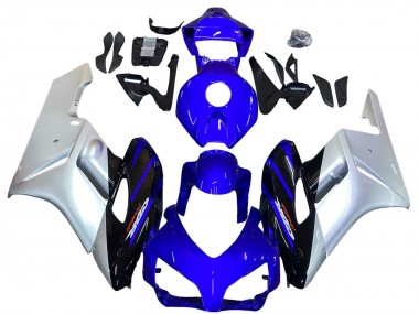 Carenados Moto Honda CBR1000RR 2004-2005 - Plata Azul Negro Brillante