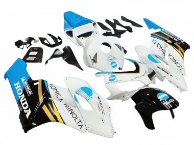 Carenados Moto Honda CBR1000RR 2004-2005 - Blanco Azul Claro Amarillo Negro Konica Minolta