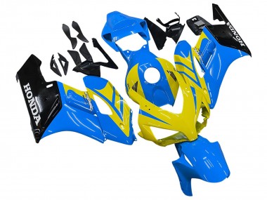 Carenados Moto Honda CBR1000RR 2004-2005 - Azul Amarillo Negro Brillante