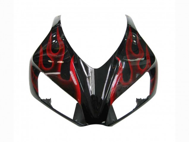 Carenado Moto Honda CBR1000RR 2006-2007 - Negro Brillante Rojo Llama