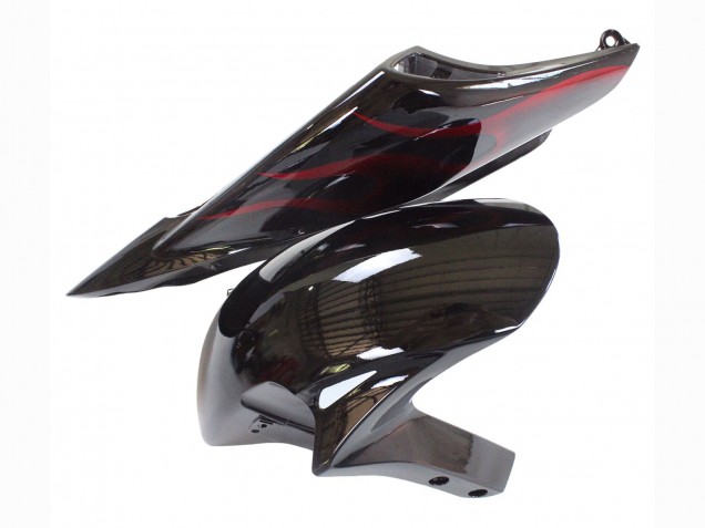 Carenado Moto Honda CBR1000RR 2006-2007 - Negro Brillante Rojo Llama