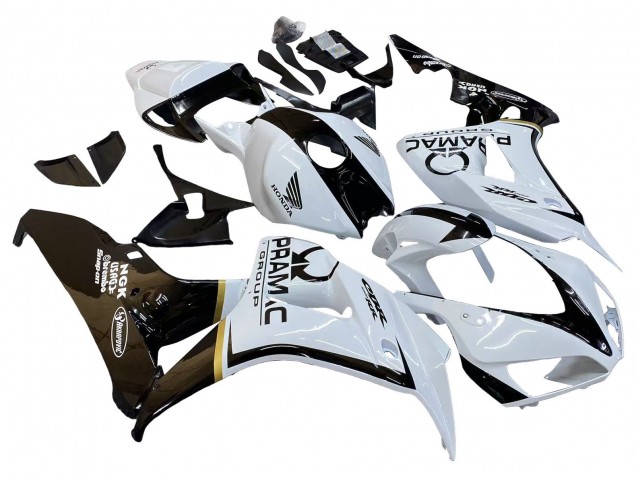 Carenados Moto Honda CBR1000RR 2006-2007 - Blanco Negro Brillante Pramac