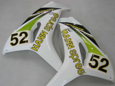 Carenados Moto Honda CBR1000RR 2006-2007 - Blanco Verde Negro Brillante Hannspree 52