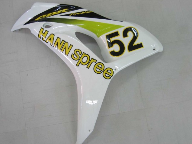 Carenados Moto Honda CBR1000RR 2006-2007 - Blanco Verde Negro Brillante Hannspree 52