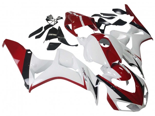 Kits Carenado Moto Honda CBR1000RR 2006-2007 - Blanco Rojo Negro Brillante