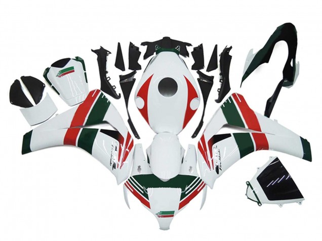 Carenados Moto Honda CBR1000RR 2008-2011 - Blanco Rojo Verde Oscuro