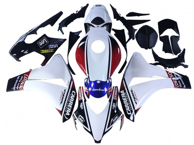 Carenados Moto Honda CBR1000RR 2008-2011 - Blanco Rojo Azul Negro Estrella Lee Carrera