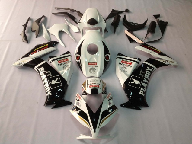 Carenados Moto Honda CBR1000RR 2012-2016 - Blanco Negro Brillante Rizoma Playboy