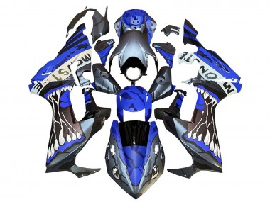 Carenados Moto Honda CBR1000RR 2017-2023 - Azul Gris Negro Brillante Monstruo