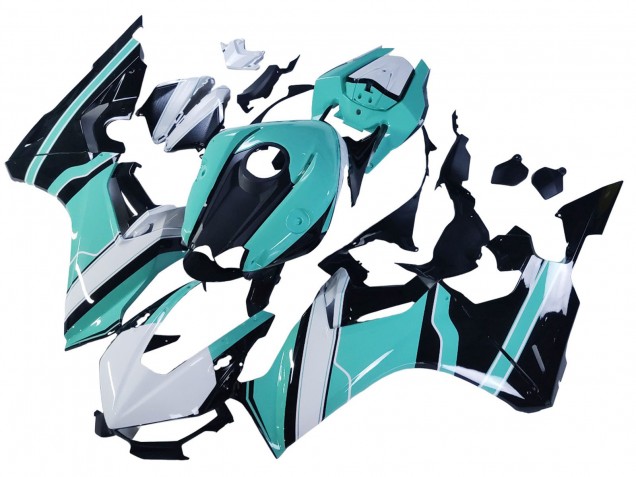 Carenados Moto Honda CBR1000RR 2017-2023 - Blanco Azul Claro Negro Brillante