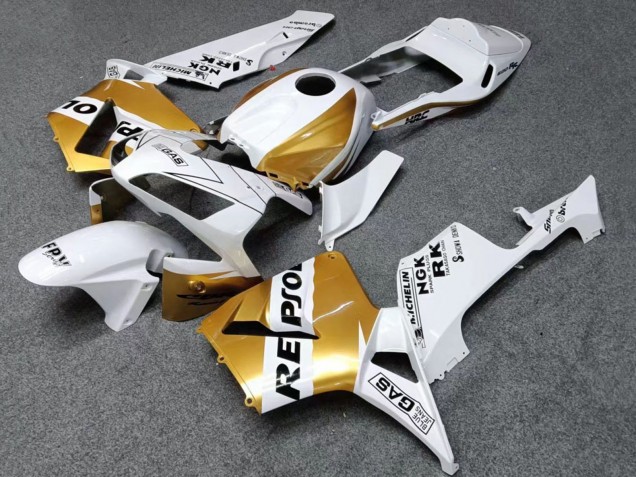 Carenados Moto Honda CBR600RR 2003-2004 - Blanco Oro Negro Repsol