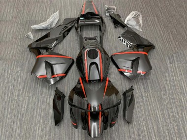 Carenados Moto Honda CBR600RR 2003-2004 - Negro Brillante Rojo Raya