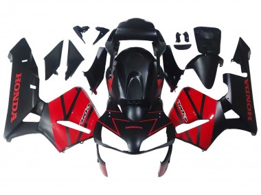Carenados Moto Honda CBR600RR 2003-2004 - Rojo Negro Brillante Negro Mate