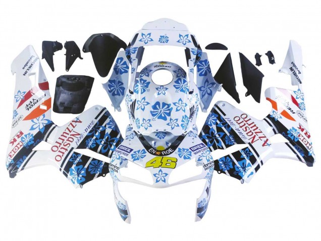 Carenados Moto Honda CBR600RR 2003-2004 - Blanco Azul Rojo Nastro Azzurro 46