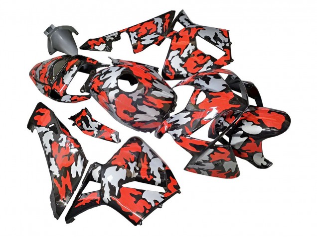 Carenados Moto Honda CBR600RR 2005-2006 - Negro Rojo Gris Camouflage