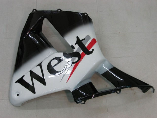 Carenados Moto Honda CBR600RR 2005-2006 - Negro Brillante Blanco West
