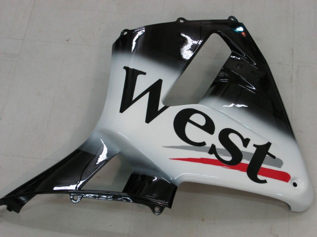 Carenados Moto Honda CBR600RR 2005-2006 - Negro Brillante Blanco West