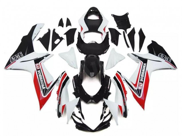 Carenados Moto Suzuki GSXR 600/750 2011-2024 - Blanco Rojo Negro Alstare