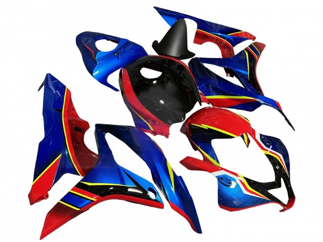 Carenados Moto Honda CBR600RR 2007-2008 - Azul Rojo Amarillo Negro Brillante