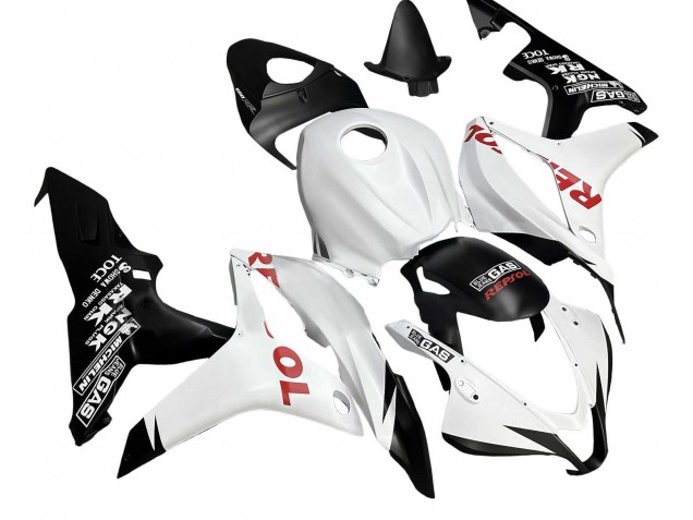 Carenados Moto Honda CBR600RR 2007-2008 - Blanco Negro Mate Rojo Repsol