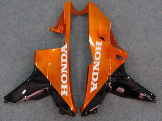 Carenados Moto Honda CBR600RR 2007-2008 - Negro Brillante Naranja Llama
