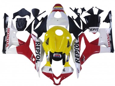 Carenados Moto Honda CBR600RR 2007-2008 - Blanco Amarillo Rojo Repsol HRC