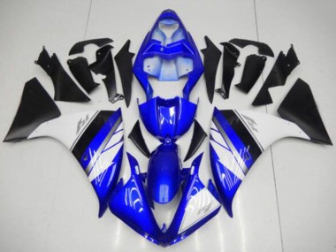 Carenados Moto Yamaha YZF R1 2009-2011 - Azul Blanco Negro Mate