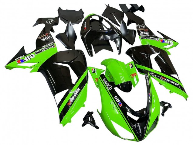 Carenados Moto Kawasaki ZX10R 2006-2007 - Verde Negro Elf Touch4 3M