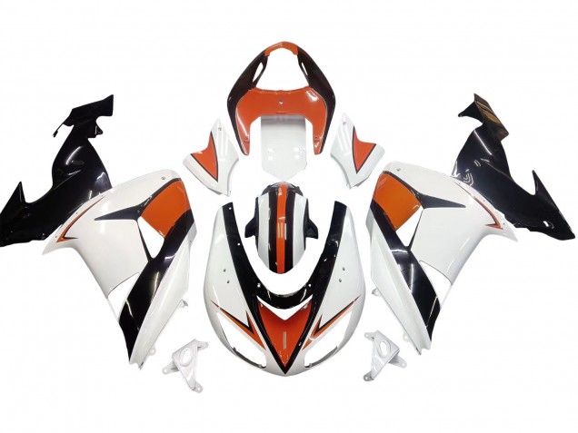 Carenados Moto Kawasaki ZX10R 2006-2007 - Blanco Naranja Negro