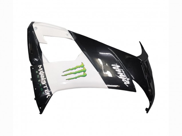 Carenados Moto Kawasaki ZX10R 2008-2010 - Negro Brillante Blanco Verde Monstruo Elf