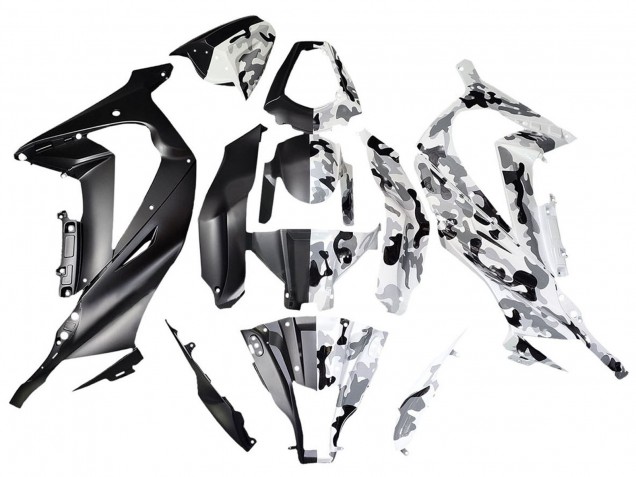 Carenados Moto Kawasaki ZX10R 2008-2010 - Blanco Negro Dividir