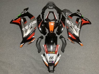 Carenados Moto Kawasaki ZX10R 2011-2015 - Blanco Naranja Negro Mahi Elf 66 Superbike