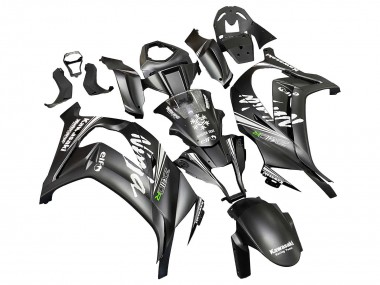 Carenados Moto Kawasaki ZX10R 2011-2015 - Negro Mate Verde Elf