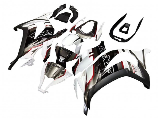 Carenados Moto Kawasaki ZX10R 2011-2015 - Blanco Negro Brillante Negro Mate Rojo