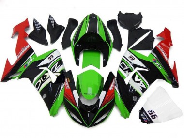 Carenados Moto Kawasaki ZX10R 2006-2007 - Verde Blanco Rojo Negro 66