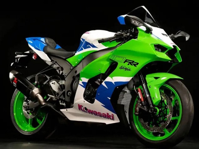 Carenados Moto Kawasaki ZX10R 2021-2025 - Blanco Verde Azul Negro