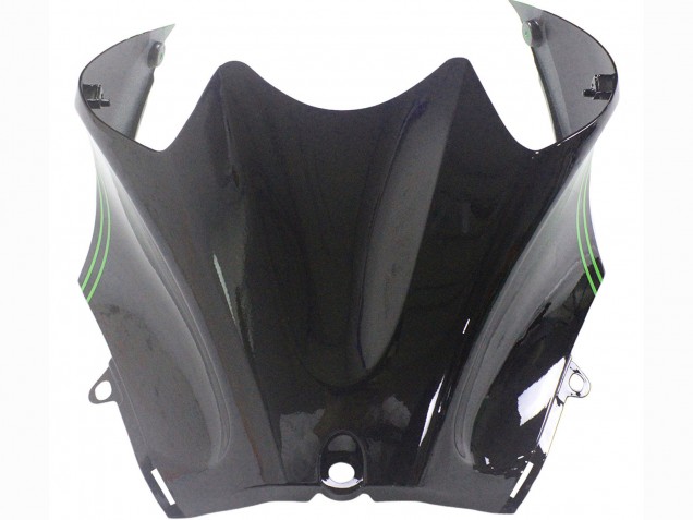 Carenados Moto Kawasaki ZX14R ZZR1400 2012-2024 - Verde Negro Brillante Raya