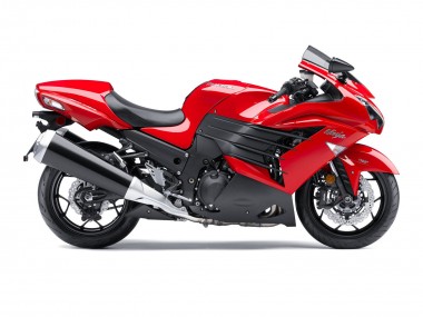 Carenado Moto Kawasaki ZX14R ZZR1400 2012-2024 - Rojo Negro Mate