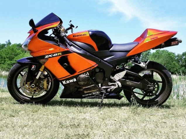 Carenado Moto Kawasaki ZX6R 2005-2006 - Naranja Negro