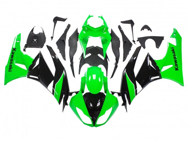 Carenados Moto Kawasaki ZX6R 2009-2012 - Verde Negro Brillante