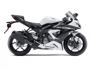 Carenado Moto Kawasaki ZX6R 2009-2012 - Blanco Negro Mate