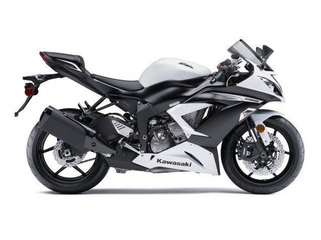 Carenado Moto Kawasaki ZX6R 2009-2012 - Blanco Negro Mate