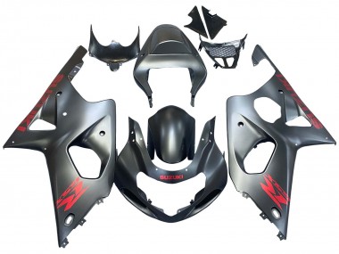 Carenados Moto Suzuki GSXR1000 2000-2002 - Gris Mate Rojo Calcomanía
