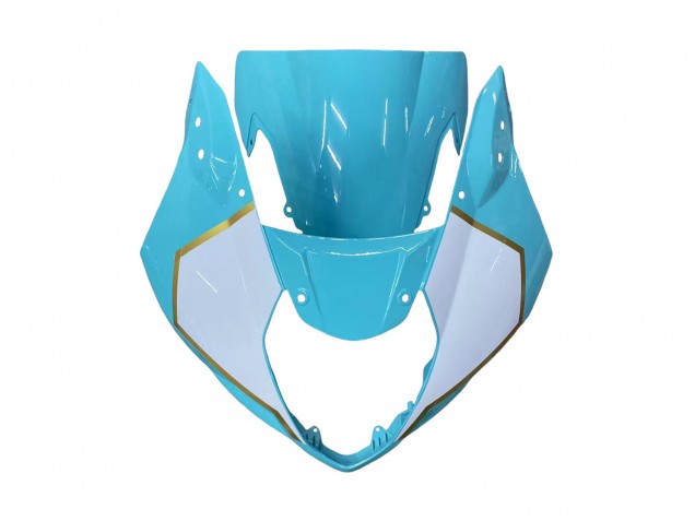 Carenados Moto Suzuki GSXR 1000 2003-2004 - Blanco Azul Claro Oro