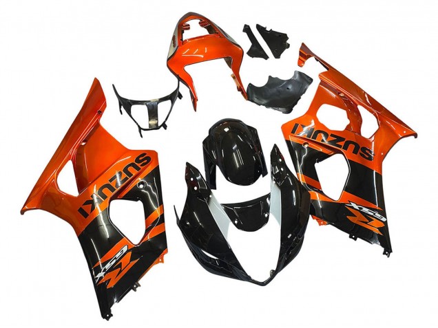 Carenado Moto Suzuki GSXR 1000 2003-2004 - Burnt Naranja Negro Brillante
