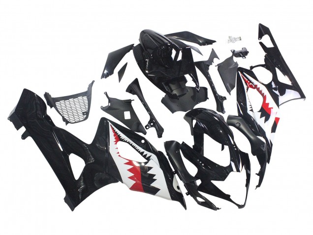 Carenados Moto Suzuki GSXR 1000 2005-2006 - Negro Brillante Rojo Blanco Tiburón
