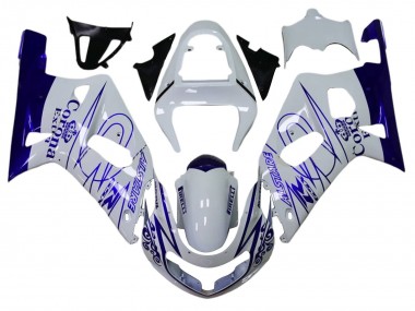 Carenados Moto Suzuki GSXR 600 / GSXR 750 2001-2003 - Blanco Azul Corona Alstare