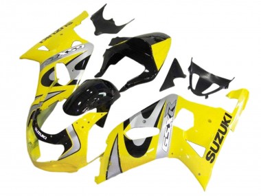 Kits Carenado Moto Suzuki GSXR 600 / GSXR 750 2001-2003 - Amarillo Plata Negro Brillante