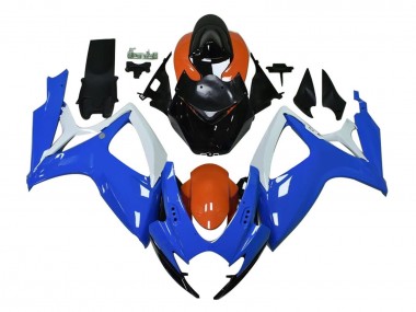 Carenados Moto Suzuki GSXR 600 / GSXR 750 2004-2005 - Blanco Azul Naranja Negro