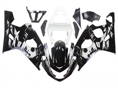 Carenado Moto Suzuki GSXR 600 / GSXR 750 2004-2005 - Blanco Negro